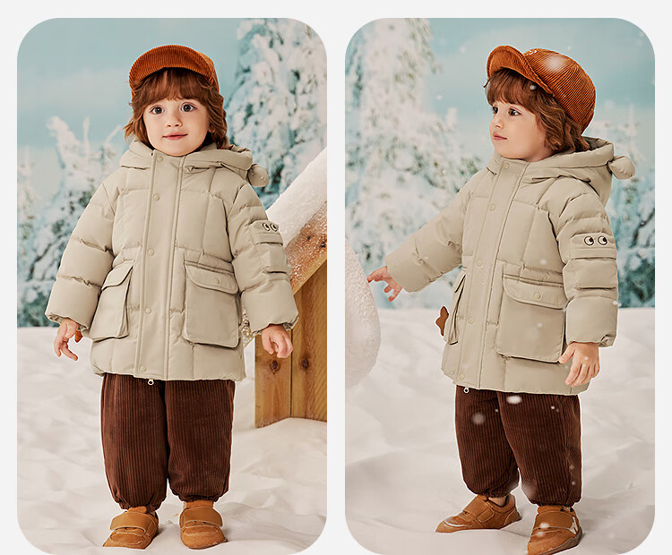 Minibala [True Fleece] Unisex Kids Long Down Jacket Three-Proof Style Coat 2025 Winter 6
