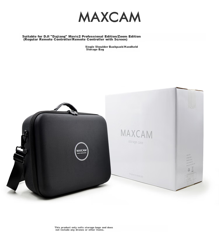 MAXCAM Suitable for DJI Mavic 2 Pro Professional Zoom Version Storage Bag, Portable Case Accessory, Hard Shell Bag, Single Shoulder Handheld, Splash-Proof And Drop-Resistant 1