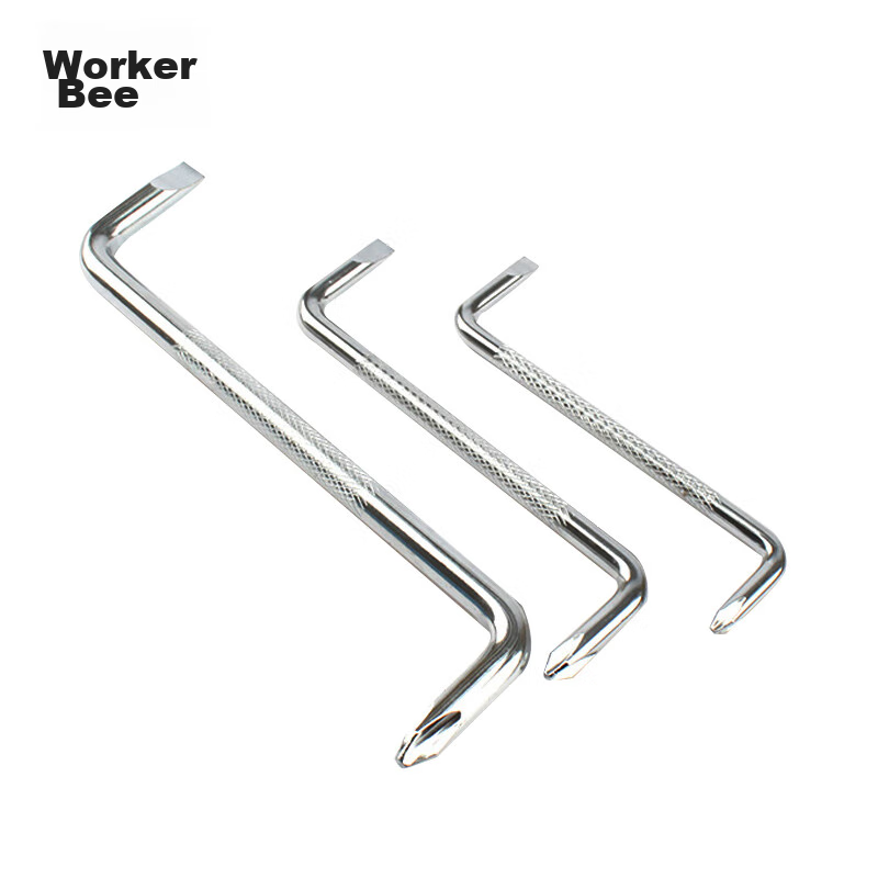 WORKERBEE Z-Type Dual-Head Bent 90-Degree Small Screwdriver, Right-Angle Bent Phillips And Flathead Small Screwdriver Set
