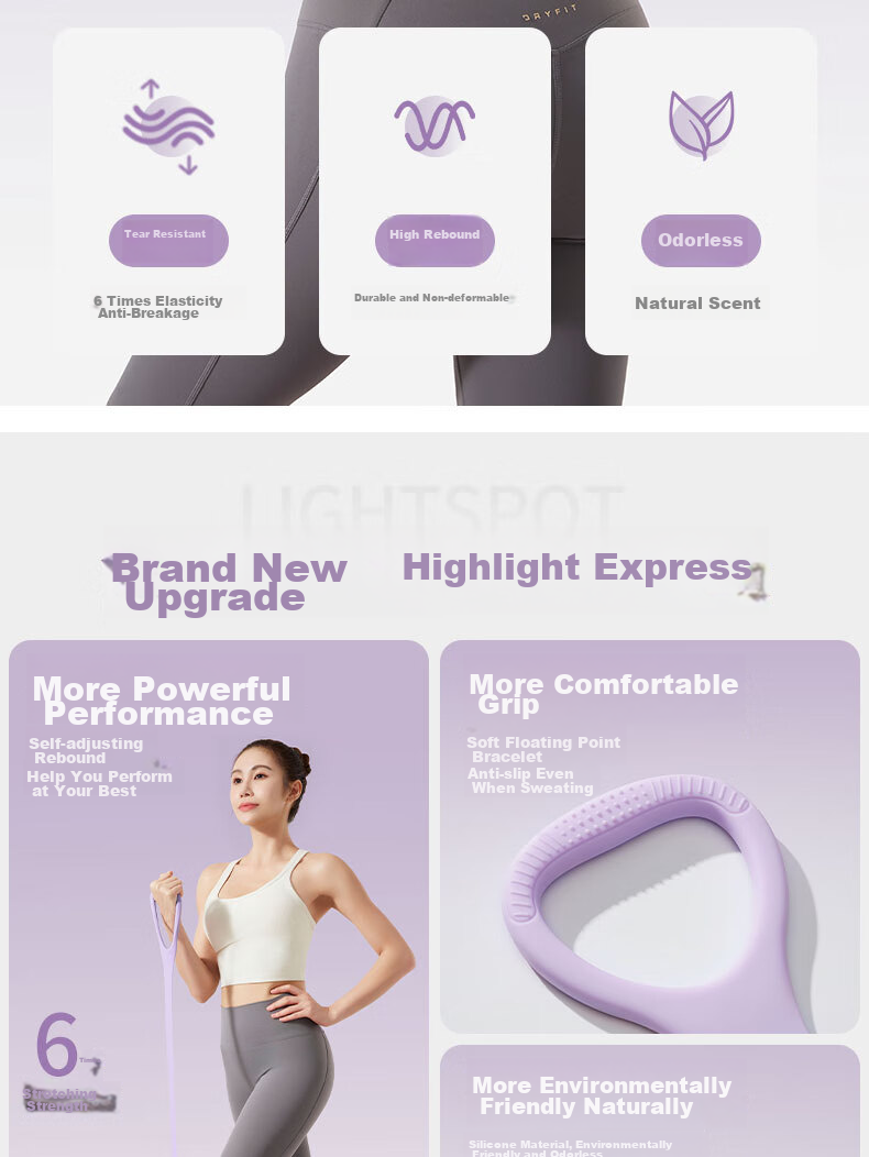 XUEXIMAN 8-Character Resistance Band for Women's Back Opener, Elastic Band for Home Fitness, Yoga Stretching, Muscle Tension Relief And Back Exercise Tool 3