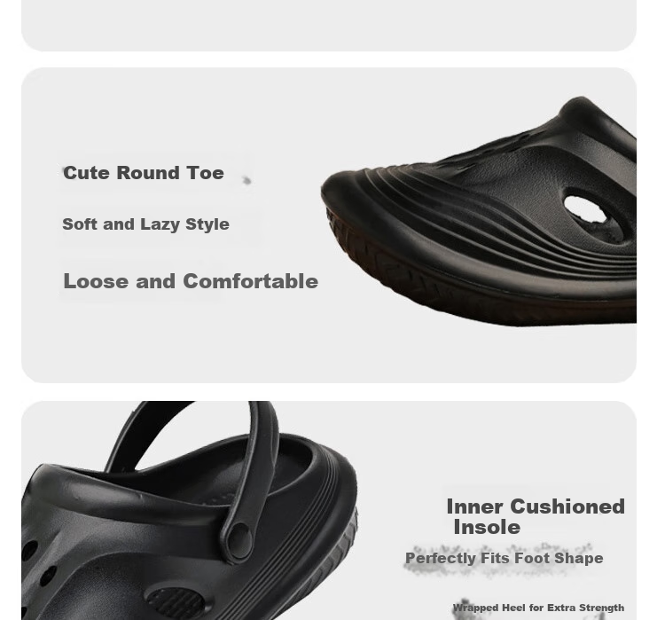 Huameijianbu Plain Color Men's Perforated Slippers, Indoor And Outdoor Wear, Shock-Absorbing, Non-Slip, Beach Sandals, HL2434, Off-White, Size 42-43 15