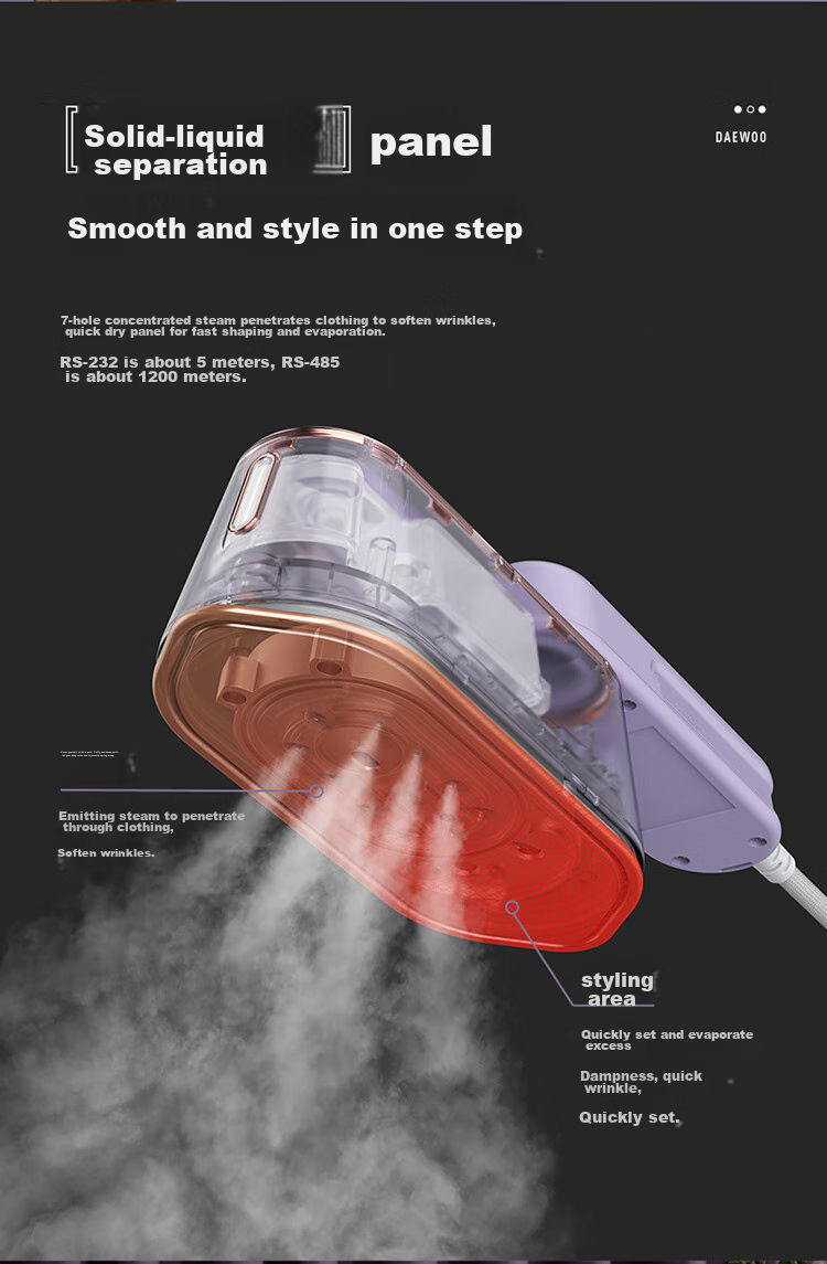 DAEWOO [Travel Portable] Handheld Garment Steamer, Home Use Steam Iron, Travel Compact Sterilizing And Mite-Removing Dry And Wet Dual-Use Ironing Board HI-029 20