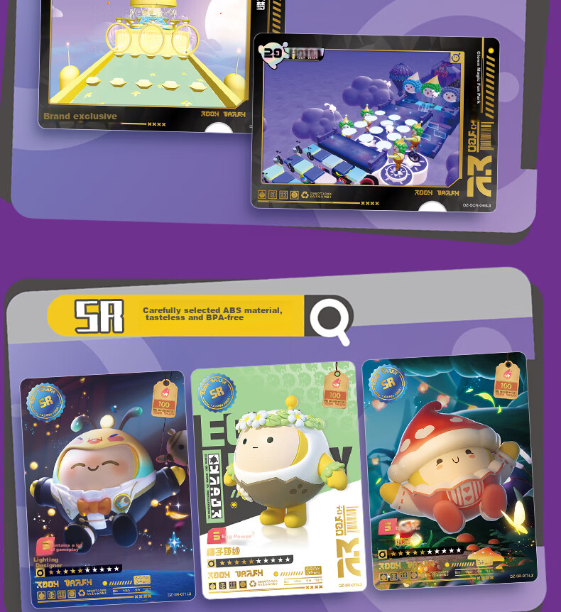 Kayou Egg Party Card Trendy Pack CR Cards, Egg Party Accessories, Toy Eggs, Card Game 16