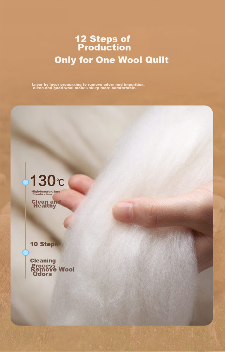 FUANNA Wool Comforter, 51% New Zealand Imported Wool, Double Size Winter Quilt, Approximately 6.6 Jin (3.3 Kg), 203*229cm 7