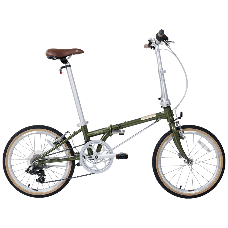 DAHON 20-inch Chromoly Steel 7-Speed Unisex Student Retro Bicycle HAC071 Postal Green