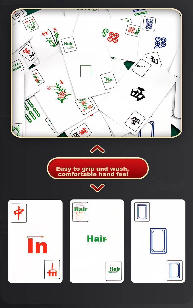 AAA Playing Cards, Mahjong Cards, AAA Playing Cards, Frosted Entertainment Travel Playing Cards, Mahjong Cards, 5 Decks, One Deck with 144 Cards 4