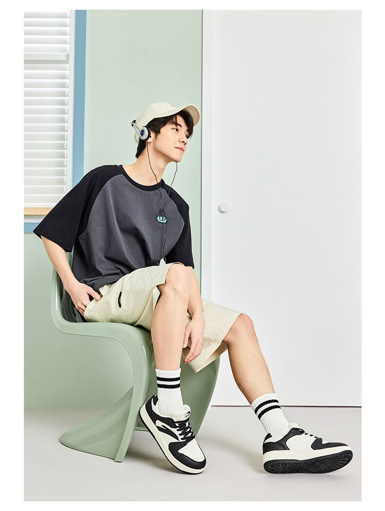 Anta Origin Year 2.0 | Men's Thick-Soled White Sneakers, Breathable Retro Casual Sports Shoes for Couples, Summer Height-Increasing Sneakers 10