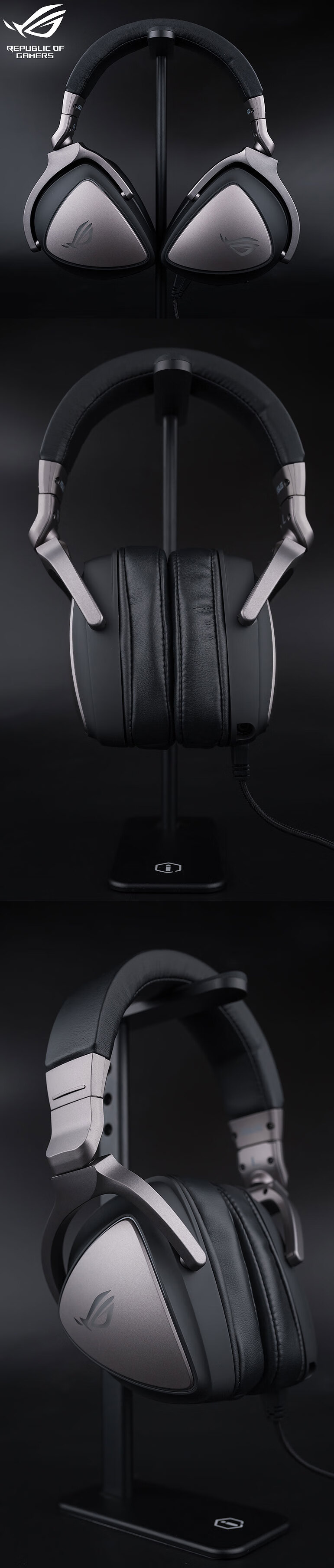 ROG Spherical Gaming Headset Over-Ear Headphones with 7.1 Surround Sound, Wired No-Lag USB/Type-C Switch Headphones, AI Noise-Cancelling Microphone, Compatible with Tri-Band Actio 31