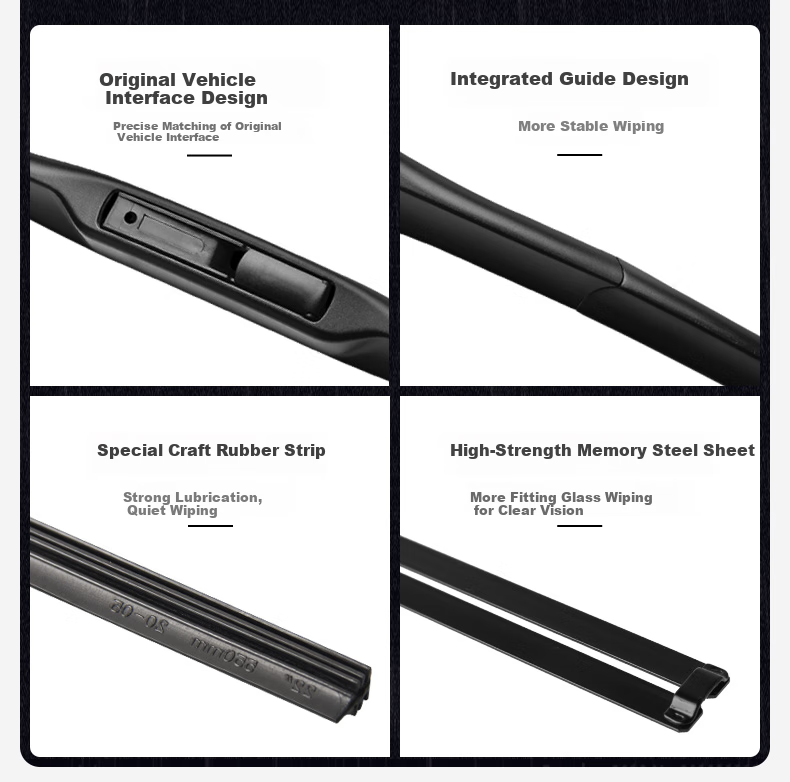 Deyun Toyota Camry Windshield Wipers for 2012-2017 Models, Three-Section Car Front Wiper Blades, Original Factory Equipment, One Pair 3