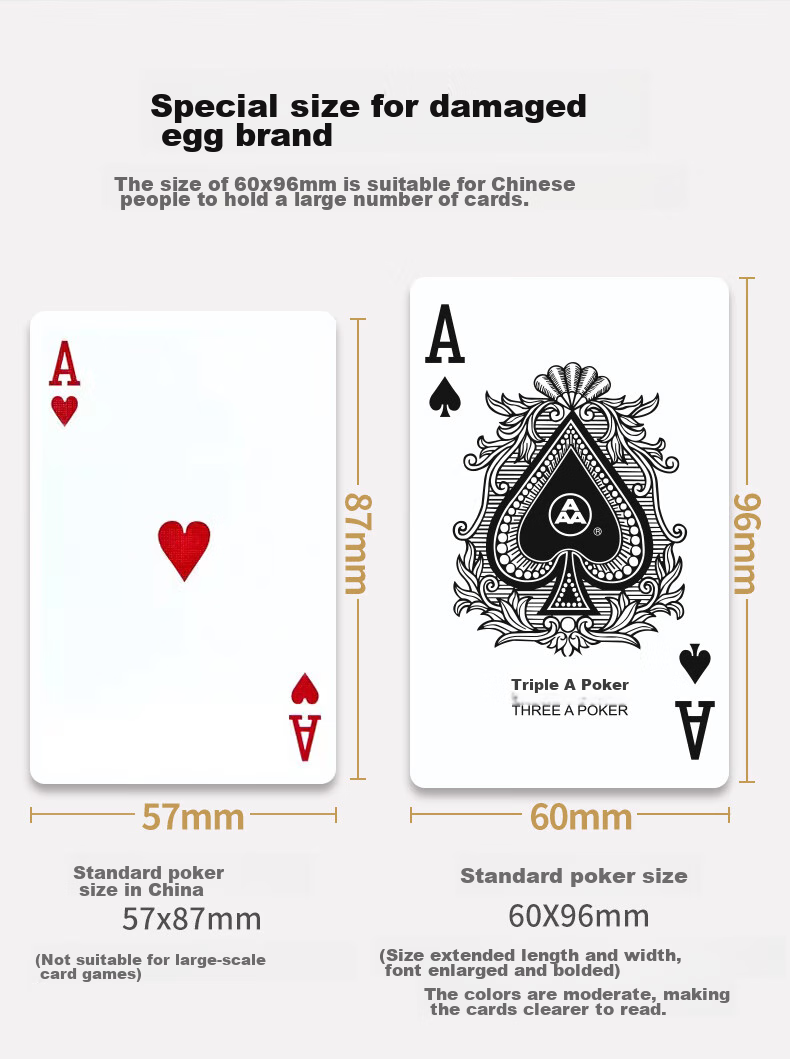 AAA Guandan Playing Cards, AAA Guandan Card Decks, Entertainment Playing Cards, Blue Core Paper Material, 8522 Two-Color Set, Ten Decks 2