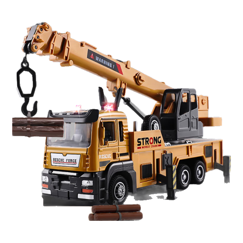 Mabaozibao Alloy Crane Toy for Children Aged 3-6, Large Tower Crane Model, Construction Vehicle Birthday Gift for Boys