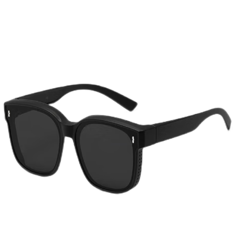 Baixiaoshe Myopia-Friendly Sunglasses [Bright Black Polarized Clip-On] Driving Sunglasses for Men And Women, Anti-Glare Glasses