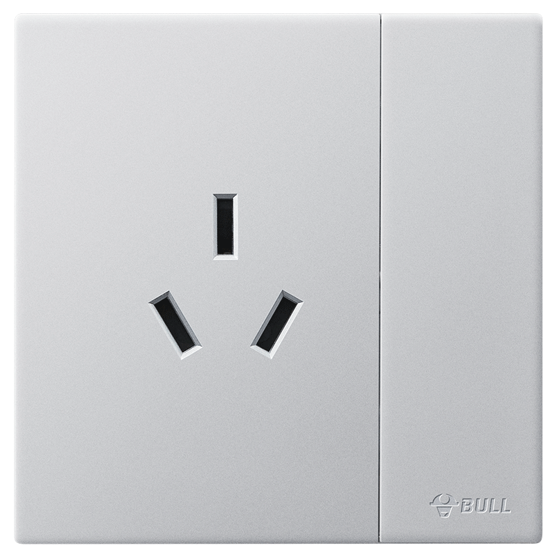 BULL Switch Socket G60 Series 16A with Switch Socket, Ultra-Thin Socket Panel G60E204, Space Silver