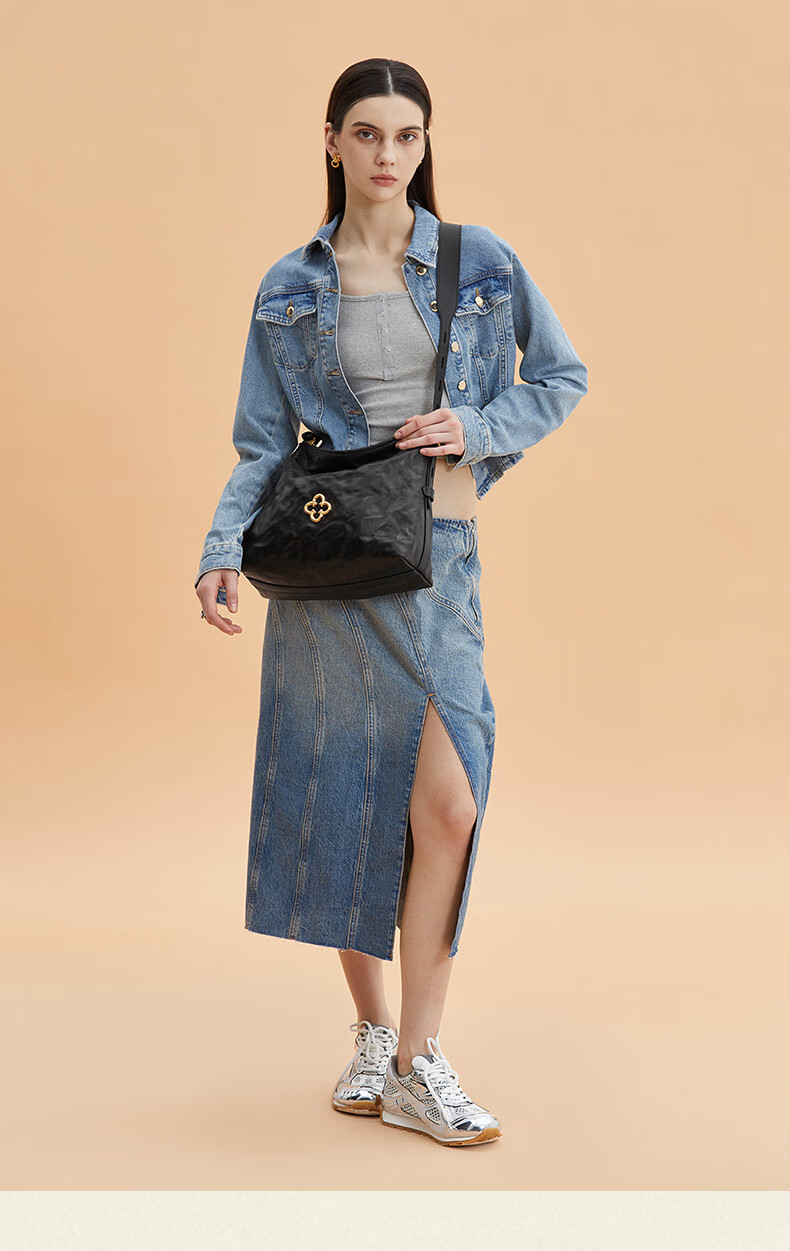 CASSILE [Celebrity Style] Cassile Tote Bag for Women, Vegetable-Tanned Leather Light Luxury Crossbody Hobo Bag, Birthday Gift 12
