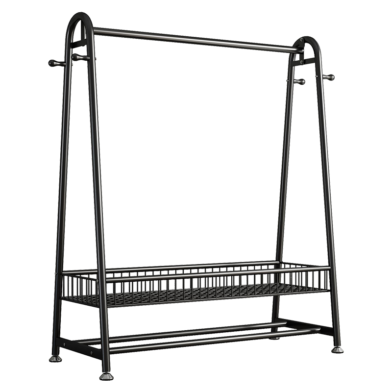 Shengnuoyilin Coat Rack, Clothing Display Stand, Floor-Standing Clothes Hanger, Home Bedroom Clothes Storage Rack, 150*150 Black