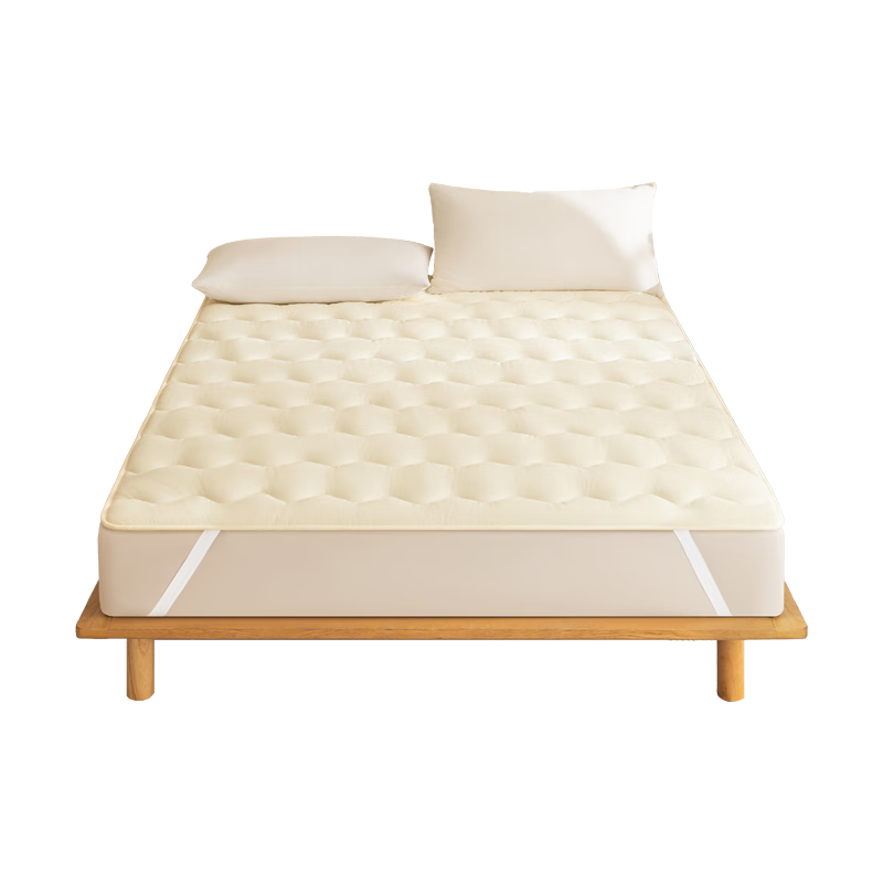 JD Original Four Seasons Cloud-Soft Mattress Pad, 100% Original Down Alternative, Class A Mattress Topper Tatami 1.2x2m, Cream White