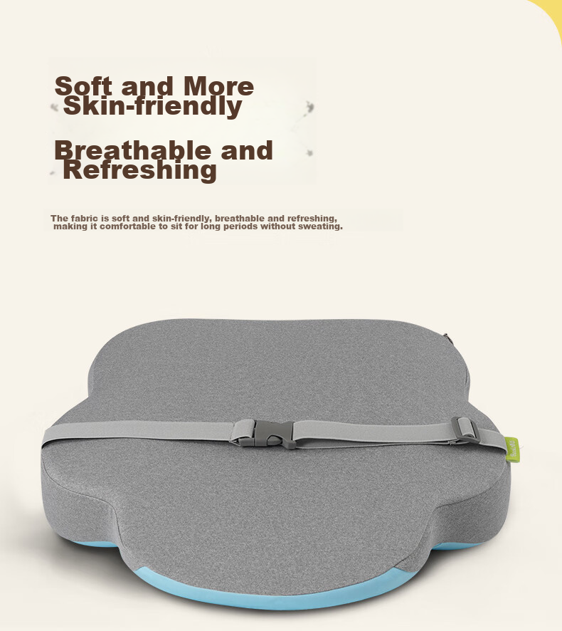 Back2 Lumbar Support, Office Ergonomic Back Cushion, Long-Sitting Aid, Car Pillow, Waist Pillow, Gray 18