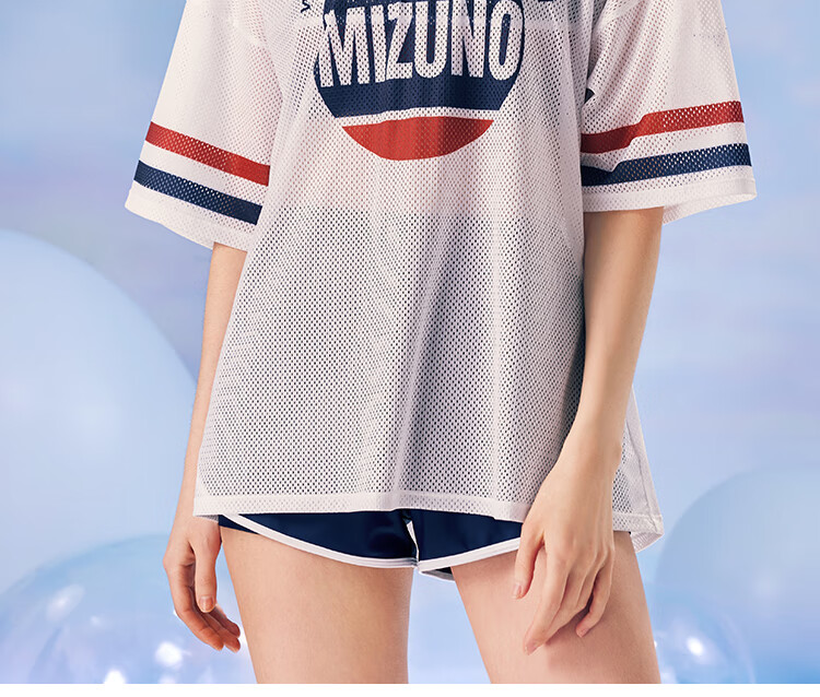 MIZUNO Women's Swimsuit Set with Cover-Up And Boyshorts, Three-Piece Beach Sun Protection Set, Slimming Hot Spring Outfit GB303 White L 2