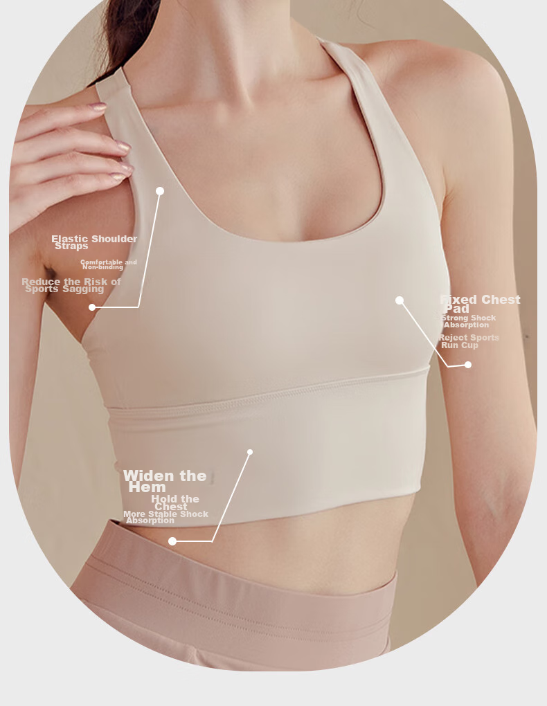 XUEXIMAN Sports Bra for Women, Beautiful Back Design, High-Impact Crossback, Anti-Shock, Push-Up, Anti-Sagging, Fitness Vest, Yoga Bra 3