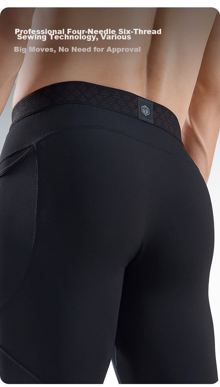 JD Original Compression Shorts for Men, Basketball Running Professional Track And Field Training High-Elasticity Quick-Dry Base Layer Fitness Pants, Black M 13