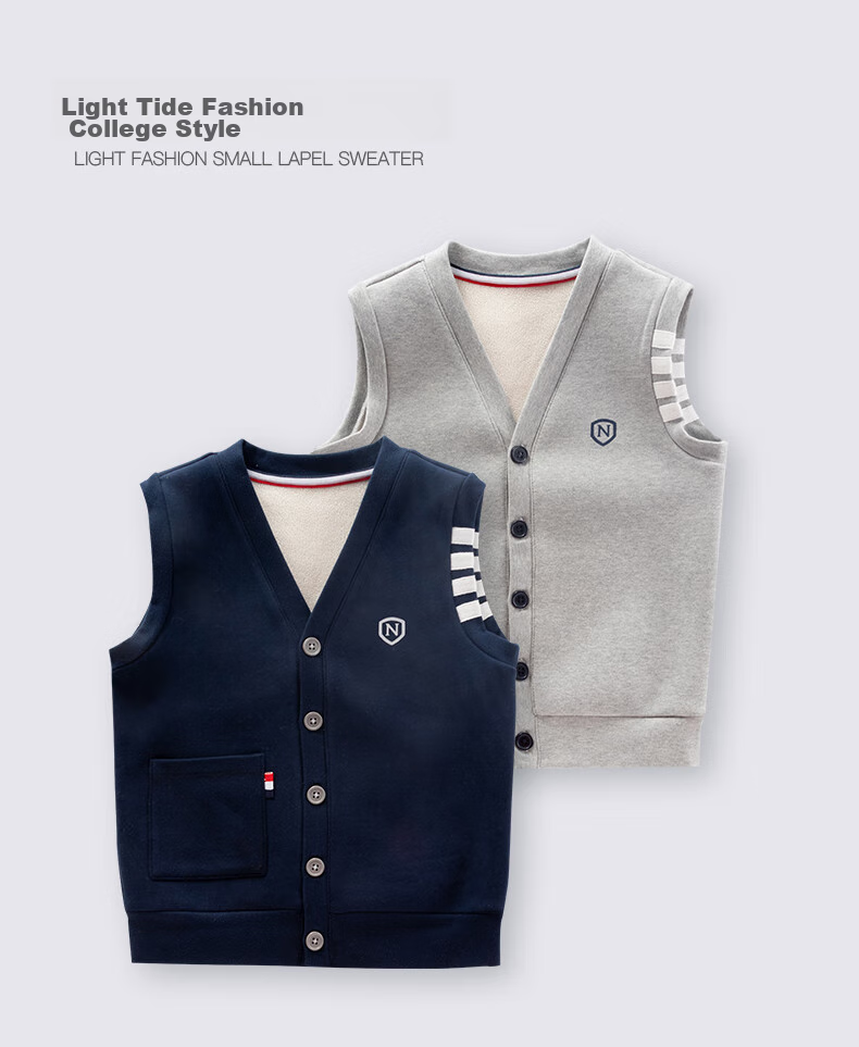 NUBIWU Children's Vest, Boys' Waistcoat, Big Kids' Outer Wear Vest, Boys' Spring Style Sleeveless Jacket Clothing 1