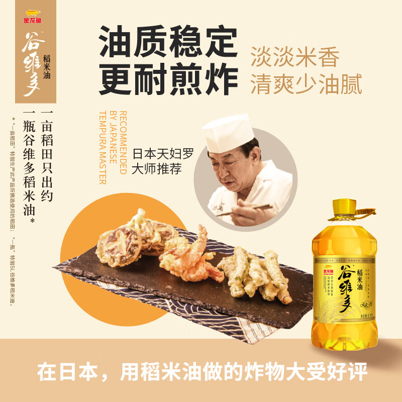 金龙鱼 食用油 谷维多双一万稻米油6.18L 谷维素10000PPM