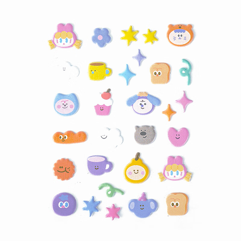 LOCK&LOCK Water Bottle Accessories, Waterproof Colorful Cute Cartoon Cup Sponge Stickers
