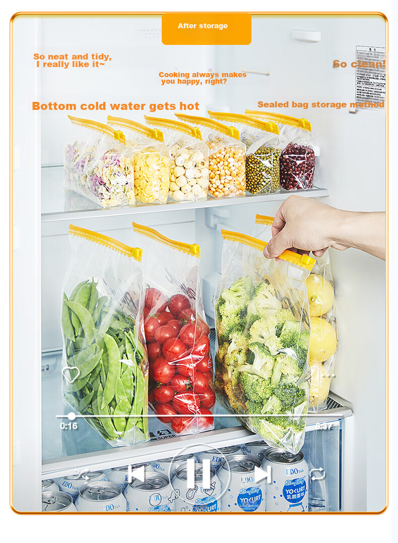 Chuida Huang Food-Grade High-Temperature Resistant Small Sealed Bags 30+ Medium 20 Thickened Fresh-Keeping Self-Sealing Bags Little Yellow Duck Collaboration Edition 4