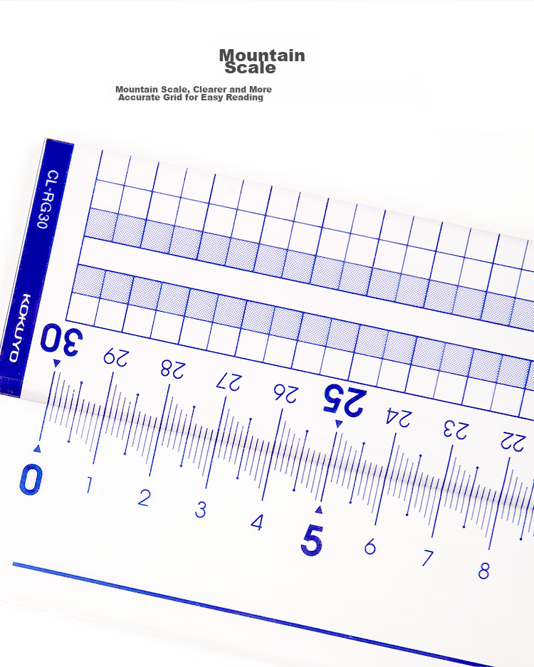 KOKUYO 15CM Acrylic Ruler, Stationery for Students' Exams, Drawing, Measurement, Office Use, Portable Graduated Transparent Ruler for College Entrance Exam, CL-R15 4