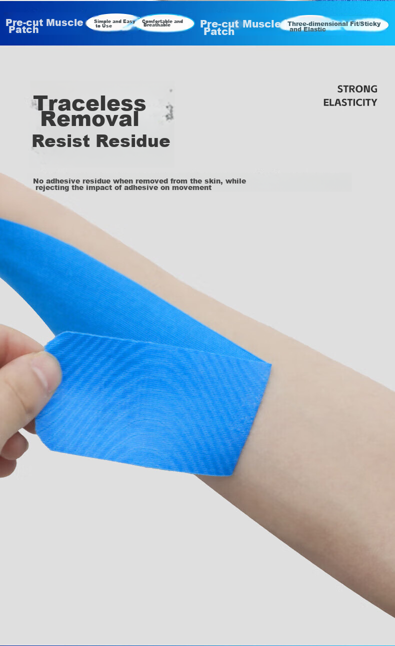 LP Muscle Tape for Ankle Pre-Cut, Professional Sports Kinesiology Tape, Ankle Sprain Prevention, Self-Adhesive Kinesiology Tape for Muscle Support 9
