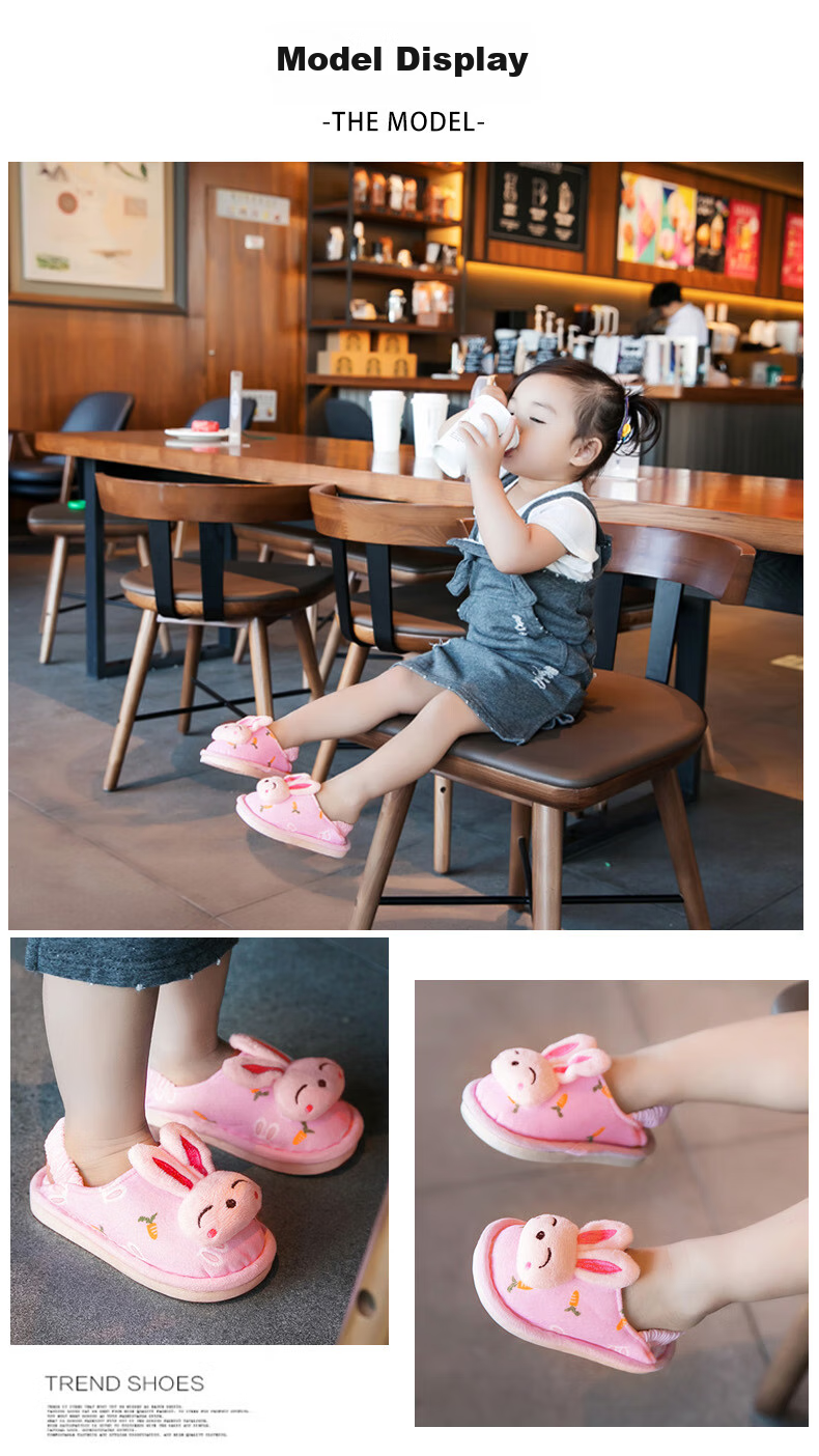 TUDOUWU Children's Slippers, Baby Cloth Slippers for Boys And Girls, Non-Slip Infant Toddler Breathable Cloth Slippers, Dinosaur Pattern, Size 150 9