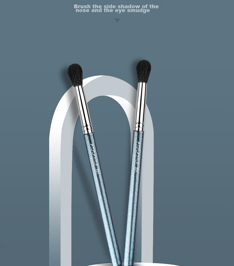 AOLANLA Pearl Blue Medium-Sized Eyeshadow Brush No. 239, Eye Base Blending And Coloring Brush, Animal Wool Single Makeup Brush 3