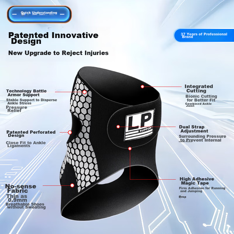 LP Ankle Brace, Anti-Sprain, Ankle Injury Protection Sleeve, Professional Sports Basketball Sprain Recovery, Joint Support, for Men And Wome