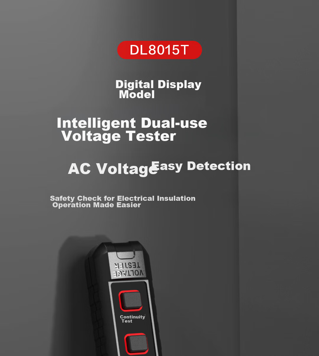 Deli Smart Dual-Use Voltage Tester Pen Multifunction Wire Break Detector Digital Display Electrician Induction High Voltage Tester Pen 1