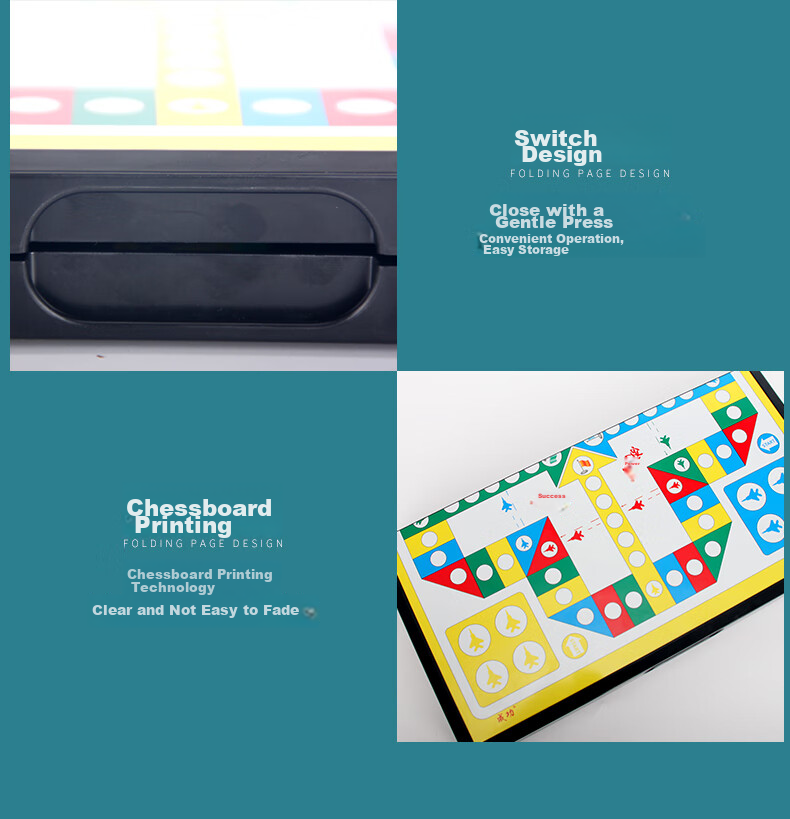 Chenggong Magnetic Folding Flying Chess, Portable Board Game for Children, Family Entertainment And Educational Game, 5213 9