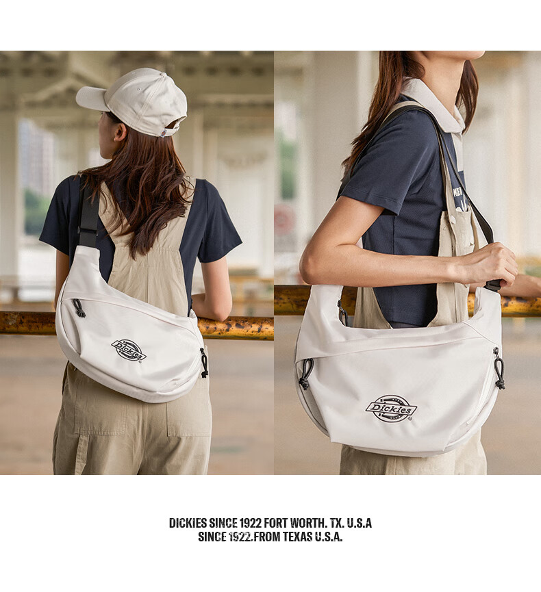 Dickies Crossbody Bag for Men, Single Shoulder Bag with Multiple Compartments, Large Capacity Cycling Bag DK Sports Phone Bag, Water-Resistant Travel Commuter Bag 18