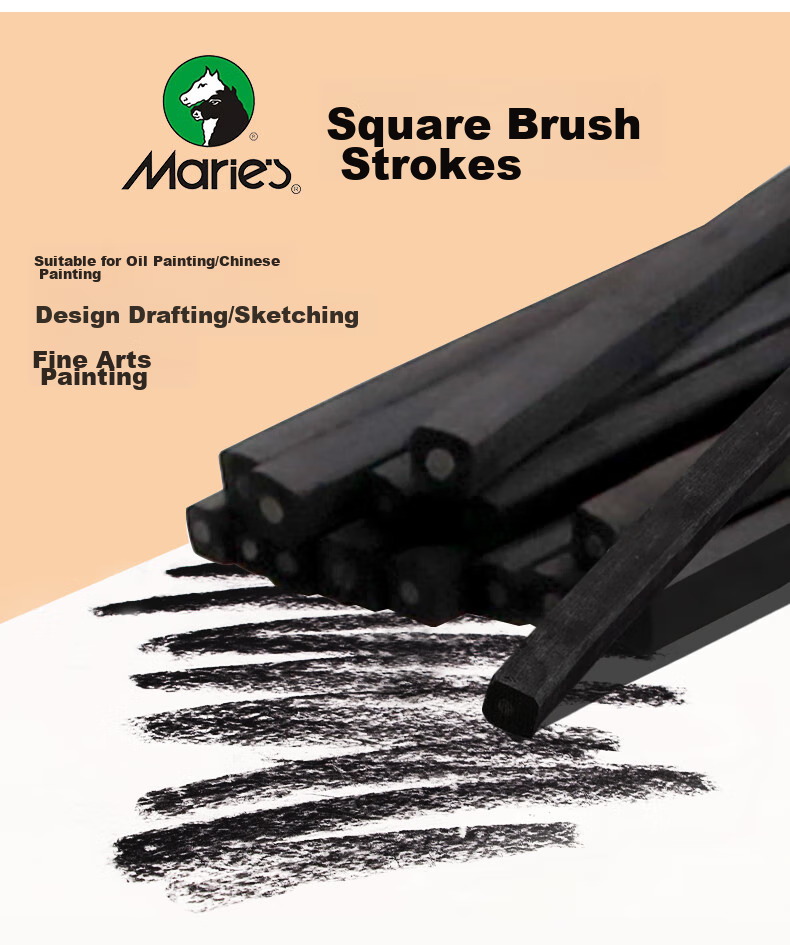 Marie's Cotton Willow Charcoal Sticks, Charcoal Pencils, Charcoal Refinements, Charcoal Bars, Sketching, Quick Drawing, Drawing, Extra Concentrated Charcoal Drawing Sticks - C7335 (15 Mixed Pieces), Art Sketching 11