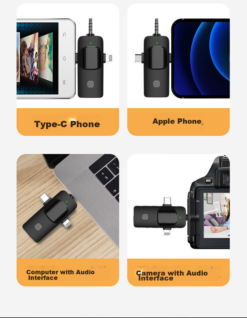 Masentek K1 Wireless Lavalier Microphone, Live Streaming Headset, Host-Specific Microphone, Recording And Amplification Device, Small Bee One-To System, Suitable for Smartphones, Computers, And Canon Cameras 4