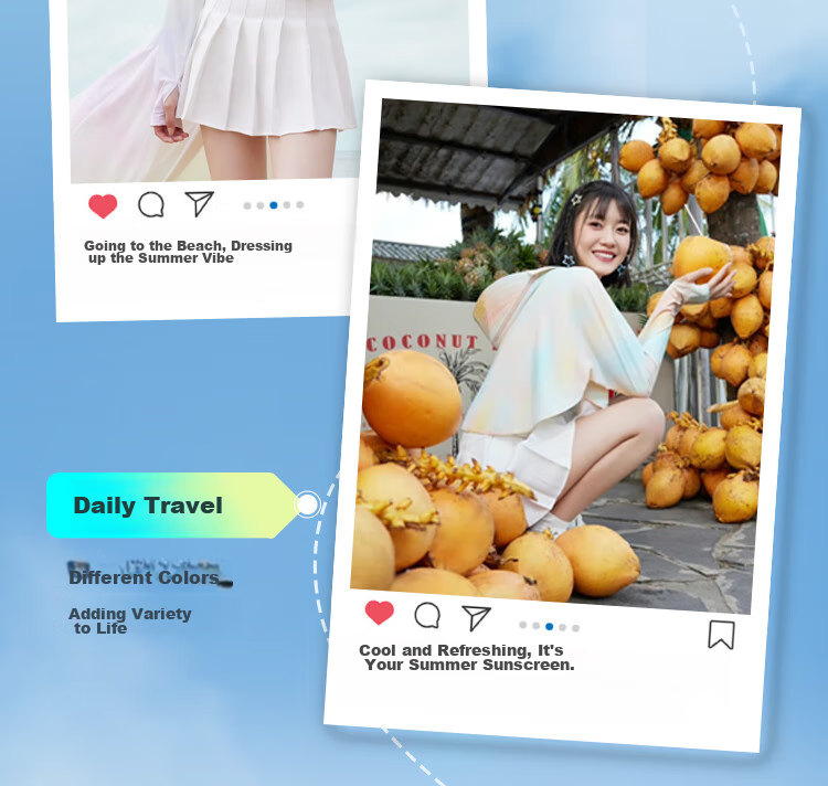 BOSIDENG National Standard Sun Protection Clothing for Women, Extra Long Style, Cool And Breathable, Full Body UV Protection, Slim Fit, Heightening Effect, Travel Jacket 28