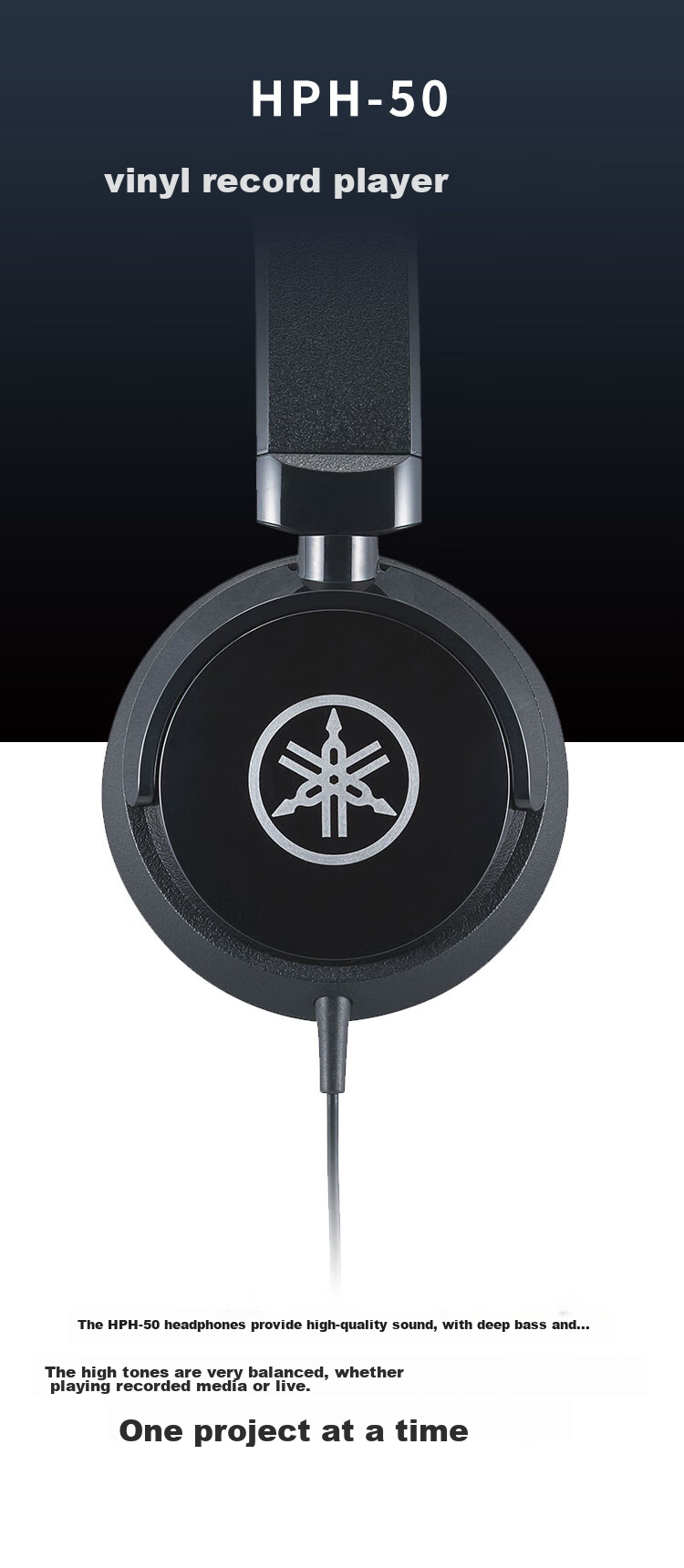 YAMAHA HPH-50B Instrument-Specific Headphones for Digital Piano, Electronic Keyboard, And Electronic Drum, Universal Music Headphones 3