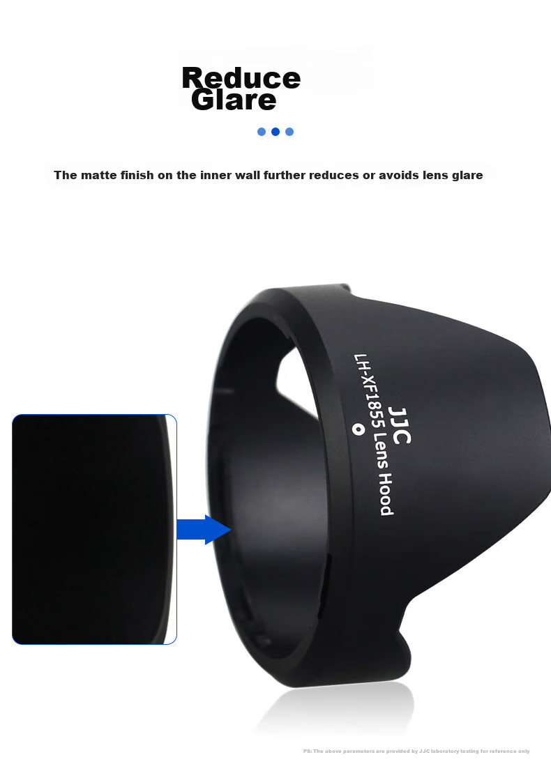 JJC Lens Hood for Fuji XF 18-55 R OIS, 58mm Lens, Compatible with XF 14mm f/2.8 Lens, XT20, XT30, XS10, XA3 4