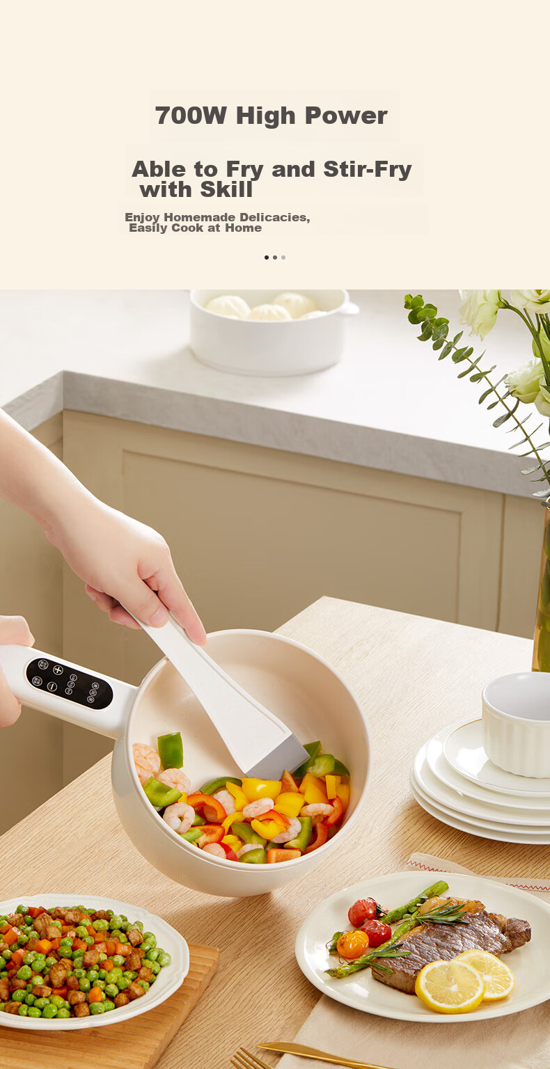 Xiaobeixiong Xiaobeixiong Baby Food Cooker Multi-Functional Electric Cooking Pot for Steaming, Boiling, Hot Pot, Noodles, Frying, Cooking Porridge And Baby Food Preparation Machine 6