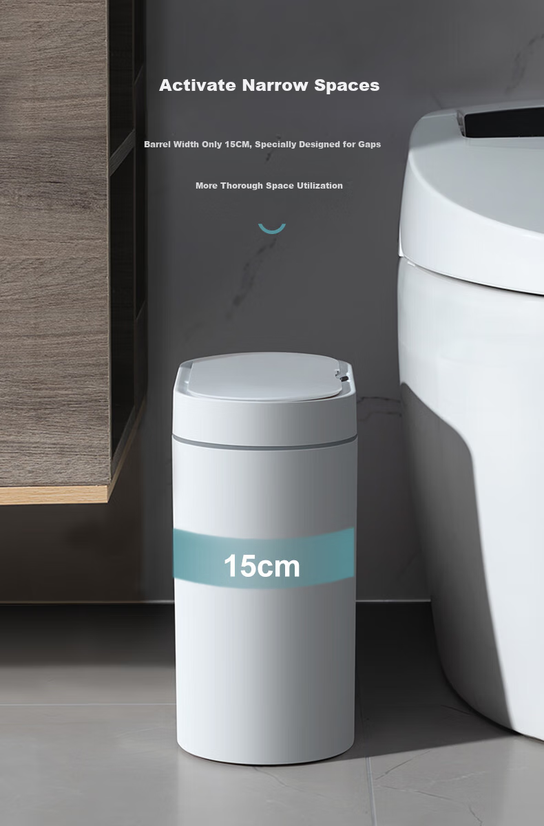 JD Original Smart Sensor Trash Can, Household Bathroom Toilet Narrow Gap Kitchen Garbage Bin with Lid 4