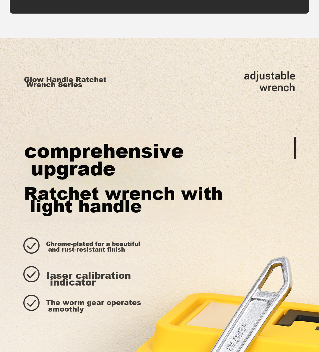 Deli Adjustable Wrench, Professional-Grade Household Plumbing And Bathroom Dual-Use Multifunctional Adjustable Spanner, Large Opening Light Handle Adjustable Wrench, 8 Inches 3