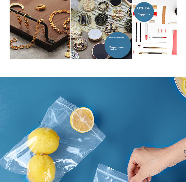 Meiji Food-Grade Sealed Bags, Medium Size, Tea Cake Compact Bags, Disposable Food Sealing Bags, 20cm×18cm×20 Pieces 6