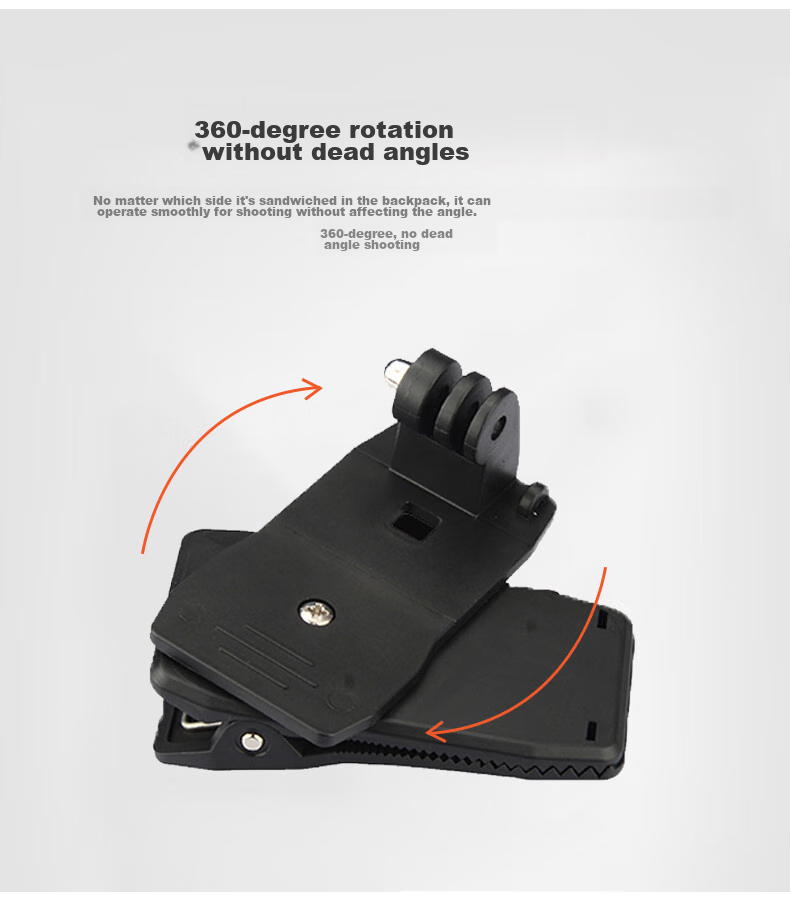KYOTSU Backpack Clip for GoPro 13/12/11/10, DJI Action 6/5pro/4/3, Yi Shi And Other Action Cameras, Universal Sports Camera Backpack Clip, Adjustable Mount Accessory 6