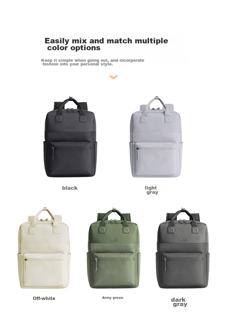 LEXON Backpack for Men, 15-Inch Laptop Bag, Travel Couple Backpack, Casual Student Schoolbag, Valentine's Day Gift 8