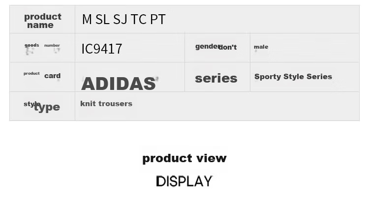 Adidas Men's Sportswear Series, M SL SJ TC PT Athletic Pants, IC9417, A/M Size 3
