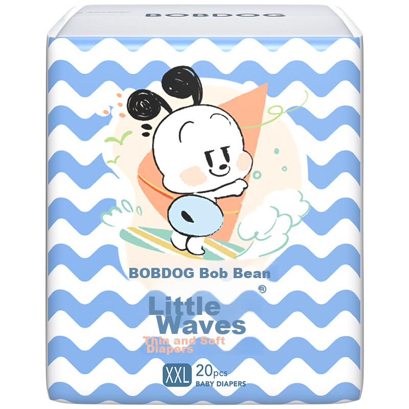 Подгузники BOBDOG Small Wave Ultra-Soft XXL 60 шт. (14-17кг)