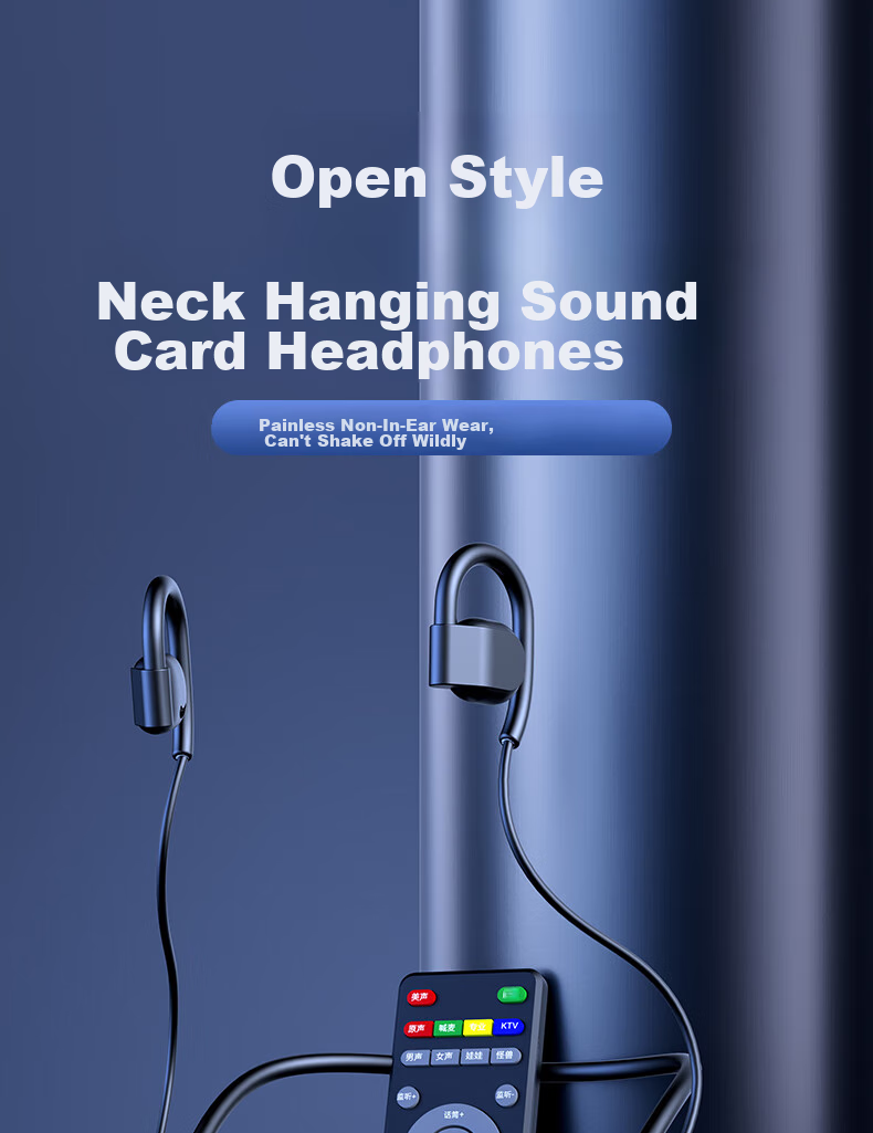 Buguniao G10 Wireless Live Streaming Sound Card Kit with Headphones And Microphone, Neck-Hanging Open-Style Outdoor Internet Celebrity Singing Equipment for Live Streaming 1